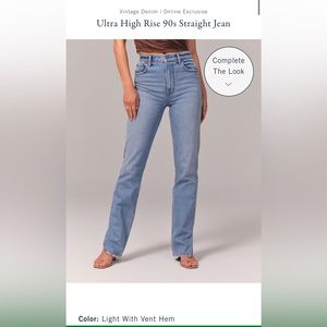 Ultra High Rise 90s Straight Jean size 26 regular